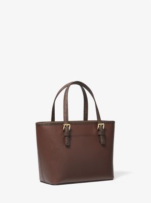 Michael Kors Xs Carry All Jet Set Travel Womens Tote (Brown Gold)