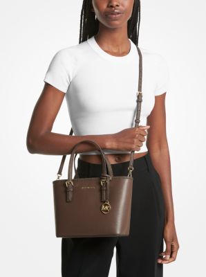 Jet Set Travel Extra-Small Saffiano Leather Top-Zip Tote Bag