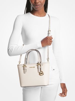 Michael Kors Outlet Jet Set Travel Extra-Small Logo Top-Zip Tote