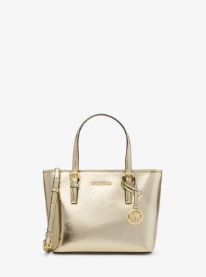 Michael Michael Kors Jet Set Large Top-Zip Tote, Women's, Black/Gold