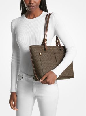 Michael kors jet set medium logo tote bag sale