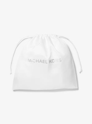 Michael Kors White Satin Drawstring Dust Bag at Luxe Purses