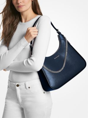 Michael kors large leather shoulder bag discount