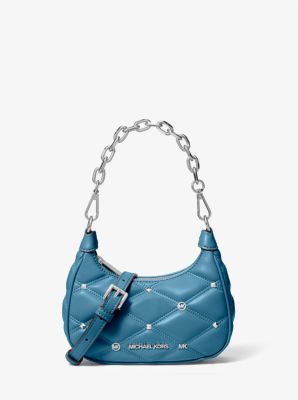 Michael Kors Jet Set Charm Small Denim Pochette in Blue