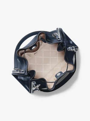 Mina Large Chain Shoulder Bag in NAVY | Michael Kors