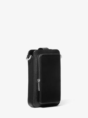 Michael Kors Saffiano Leather Smartphone Crossbody Bag in White