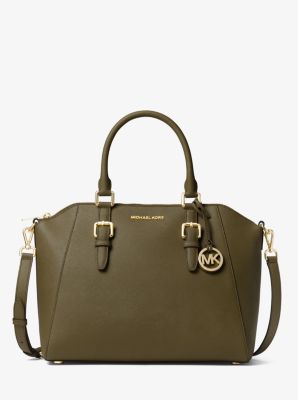 michael kors large ciara saffiano leather satchel