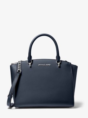 michael kors navy blue satchel