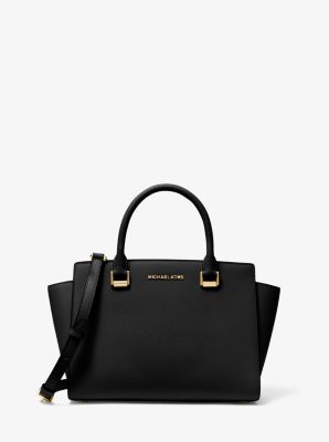 Total 64+ imagen michael kors black selma bag