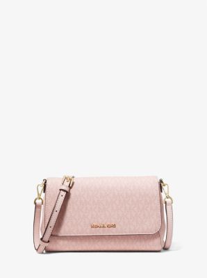 Michael Kors Carmen Small Logo Smartphone Crossbody Bag Blush Signature - Michael Kors Bag