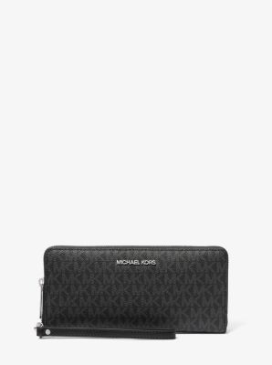 Jet Set Travel Large Signature Logo Continental Wallet Michael Kors