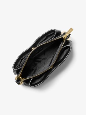 Michael Kors Nicole Medium Single Compartment Tote Black Pebbled