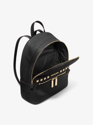 Kenly Medium Studded Pebbled Leather Backpack | Michael Kors