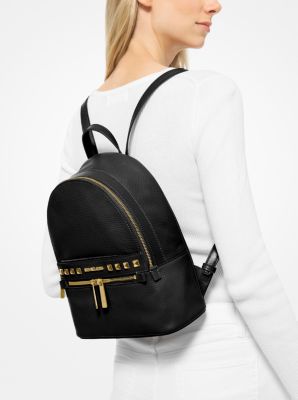 Kenly Medium Studded Pebbled Leather Backpack | Michael Kors