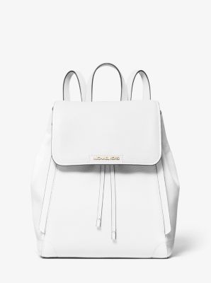 michael kors white leather backpack