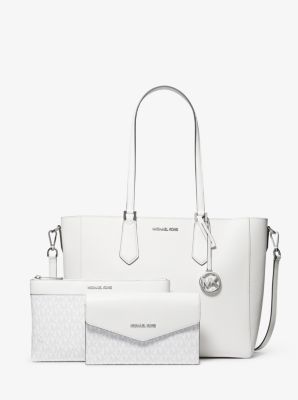 Kimberly Large Pebbled Leather and Logo 3-in-1 Tote Bag Set | Michael Kors