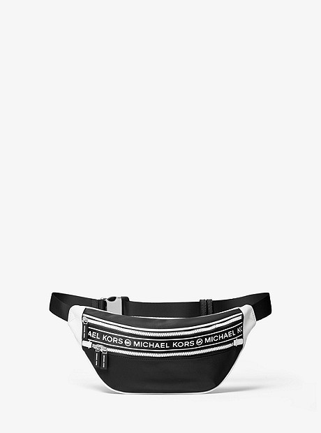 Kenly Medium Logo Tape Nylon Belt Bag - BLACK - 35H9SY9N8C