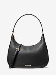 Cora Large Pebbled Leather Shoulder Bag - BLACK - 35R3G4CH3L
