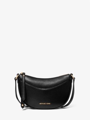 Borsa A Tracolla Donna In Vera Pelle Piccola 21x15x8cm: Crossbody Con 3 Tasche E Tracolla Regolabile