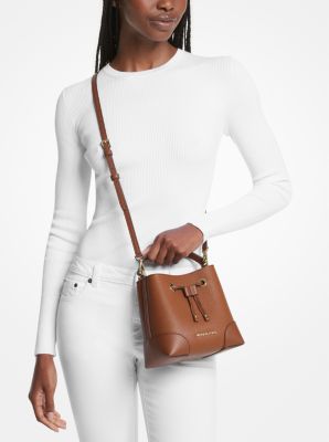 Mercer Small Pebbled Leather Bucket Bag Michael Kors