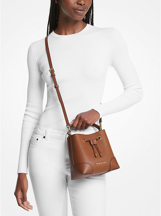 Mercer Small Pebbled Leather Bucket Bag image number 2