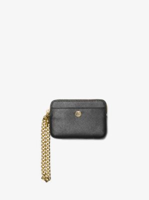 Medium Saffiano Leather Chain Card Case | Michael Kors
