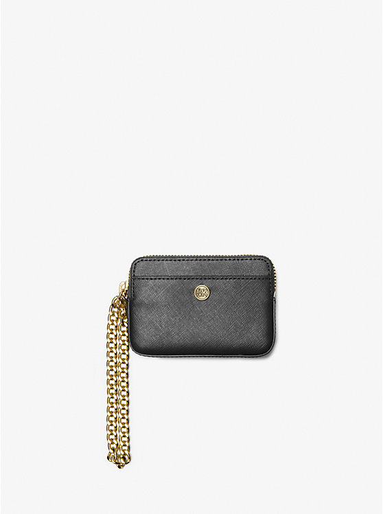 Medium Saffiano Leather Chain Card Case image number 0
