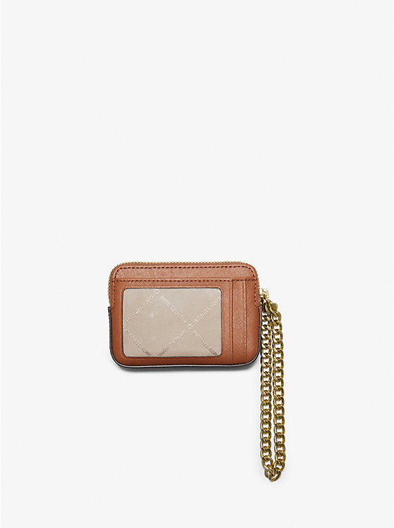 Medium Saffiano Leather Chain Card Case image number 2