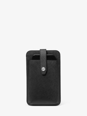 The Manhattan Black | Genuine Pebbled Leather iPhone Case Crossbody iPhone 6/7/8 Plus