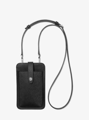 Small Saffiano Leather Smartphone Crossbody Bag