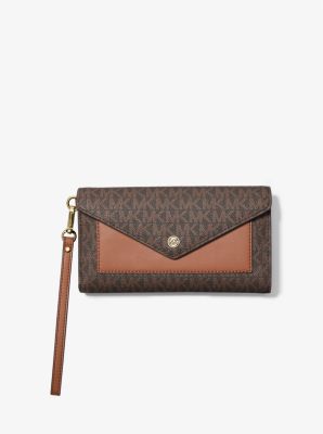 Jet Set Large Signature Logo Envelope Wristlet image number 0