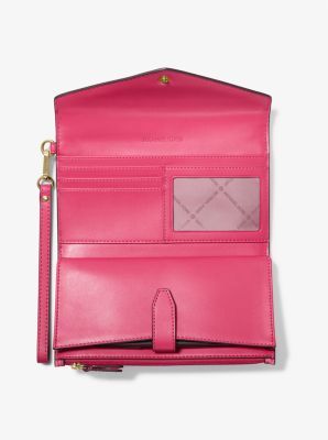 Jet Set Large Signature Logo Envelope Wristlet | Michael