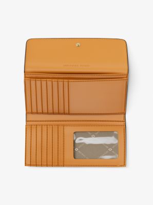 Jet Set Large Signature Logo Tri-Fold Wallet in RADIANT ORANGE | Michael Kors