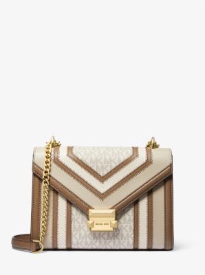 Whitney Medium Color Block and Signature Logo Shoulder Bag