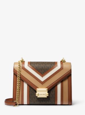 Whitney Medium Color-Block and Signature Logo Shoulder Bag