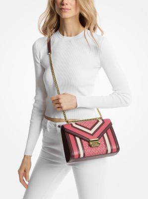 Whitney Medium Color-Block and Signature Logo Shoulder Bag image number 2