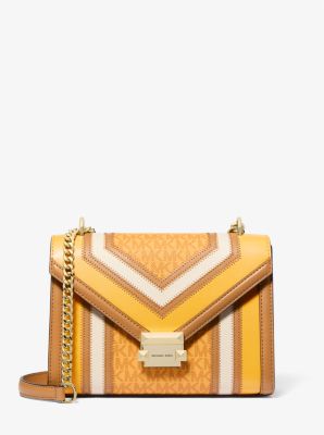 Whitney Medium Color Block and Signature Logo Shoulder Bag Michael Kors