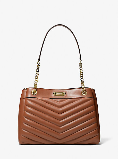 Michael Kors Whitney Medium Quilted Tote Bag In Brown