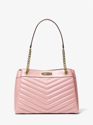 Shop Michael Kors Whitney Medium Quilted Tote Bag In Pink