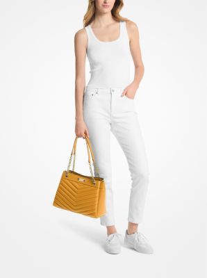 Whitney Medium Quilted Tote Bag in GOLDEN ROD | Michael Kors