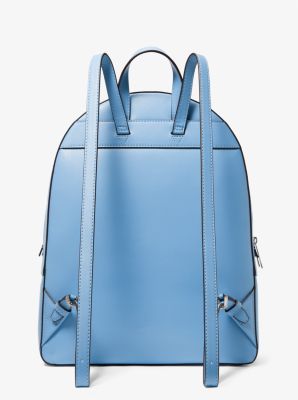 美品　MICHAEL KORS ブルー　レザー　リュック　バックパック　シルバー Jaycee Large Pebbled Leather Backpack | Michael Kors [US]