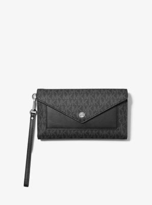 Mk signature large sales wristlet