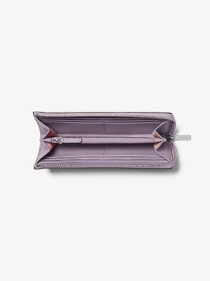 Jet Set Travel Large Saffiano Leather Quarter-Zip Wallet
