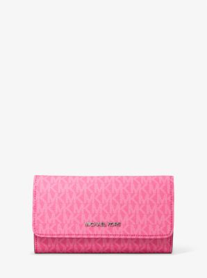 Jet Set Large Signature Logo Tri-Fold Wallet