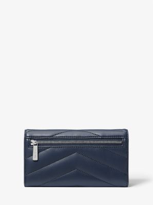Jet Set Travel Large Quilted Tri-Fold Wallet
