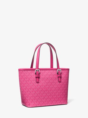 Michael Kors Jet Set Travel Extra Small Logo Top Zip Tote Bag in Pink One Size