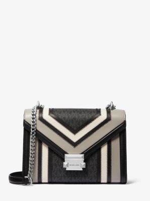 Whitney Medium Color Block and Signature Logo Shoulder Bag