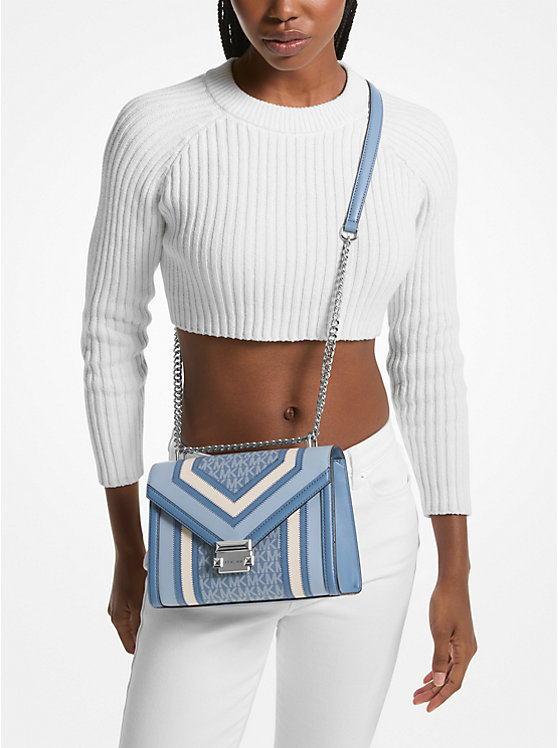 Whitney Medium Color-Block and Signature Logo Shoulder Bag image number 2