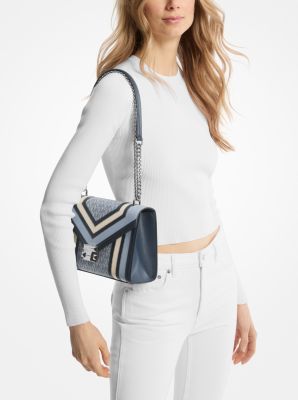 Whitney Medium Color-Block and Signature Logo Shoulder Bag