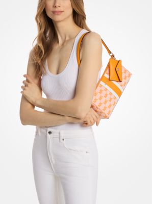 Pochette Vincent de taille moyenne en jacquard à logo avec étui pour cartes